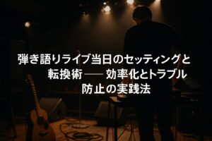 ✍️弾き語りライブ当日のセッティングと転換の極意──効率化とトラブル防止の実践ガイド