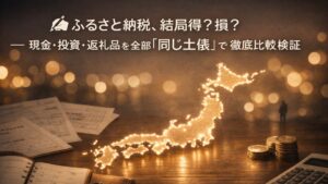 ✍️ふるさと納税、結局得なの？損なの？──現金・投資・返礼品を全部「同じ土俵」で徹底比較検証