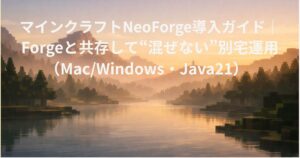 ✍️マインクラフトNeoForge導入ガイド|Forgeと共存して“混ぜない”別宅運用(Mac/Windows・Java21)
