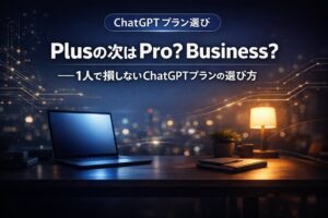 ✍️Plusの次はPro？Business？──1人で損しないChatGPTプランの選び方