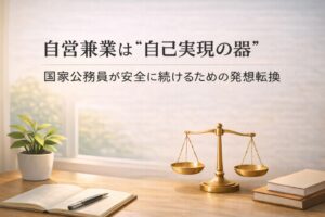 ✍️自営兼業は“自己実現の器”｜国家公務員が安全に続けるための発想転換（2026年4月〜）