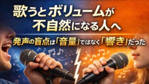 ✍️歌うとボリュームが不自然になる人へ｜発声の盲点は「音量」ではなく「響き」だった【ボイトレ基礎】