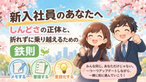 ✍️新入社員のあなたへ｜しんどさの正体と、折れずに乗り越えるための鉄則